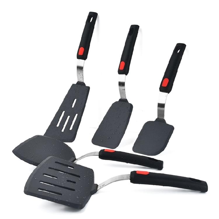 Durable Nonstick Silicone Spatula High Temperatures Resistant Turner Kitchen Utensils for Flipping Eggs and Meats