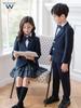Britischer Stil Winteruniform für Grundschule und Kindergarten – Kinder Samt Anzug Set mit Jacke