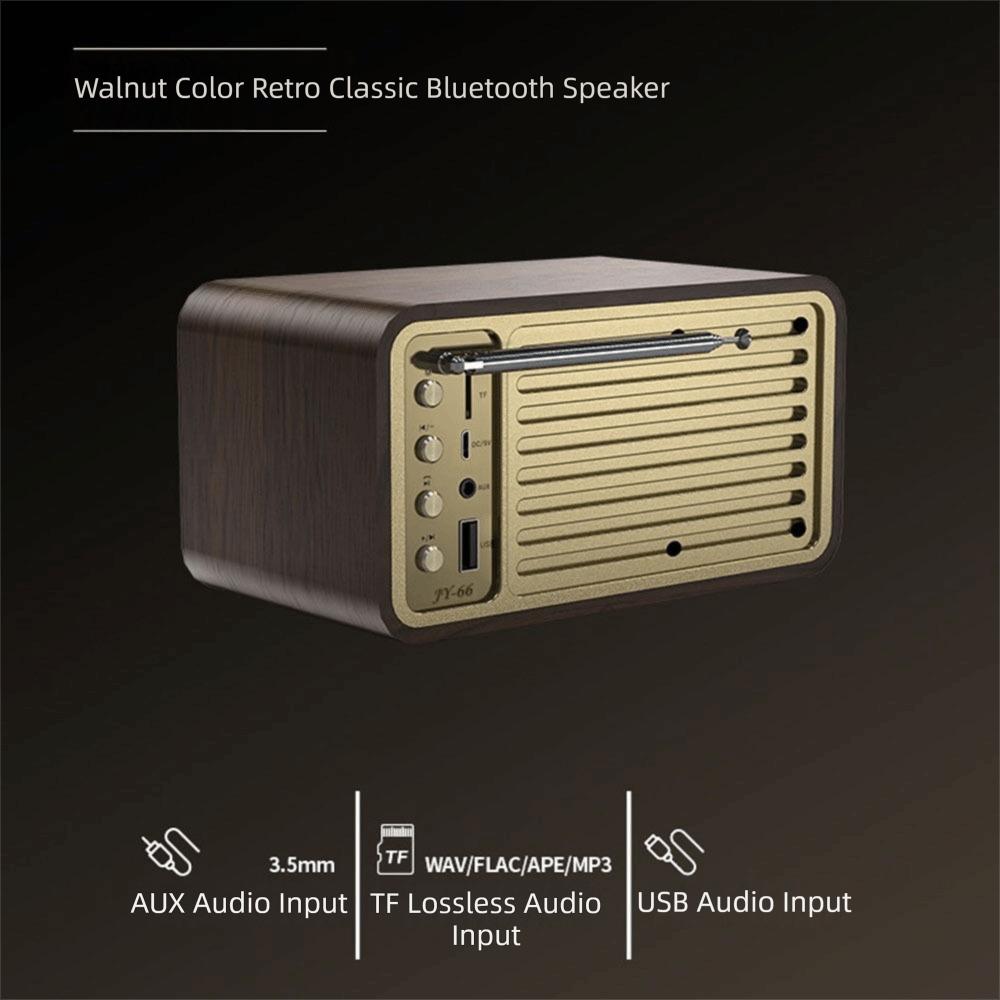 Retro FM Radio with Bluetooth Super Bass Vintage Radio Sound Bar Bluetooth Speaker  Classic