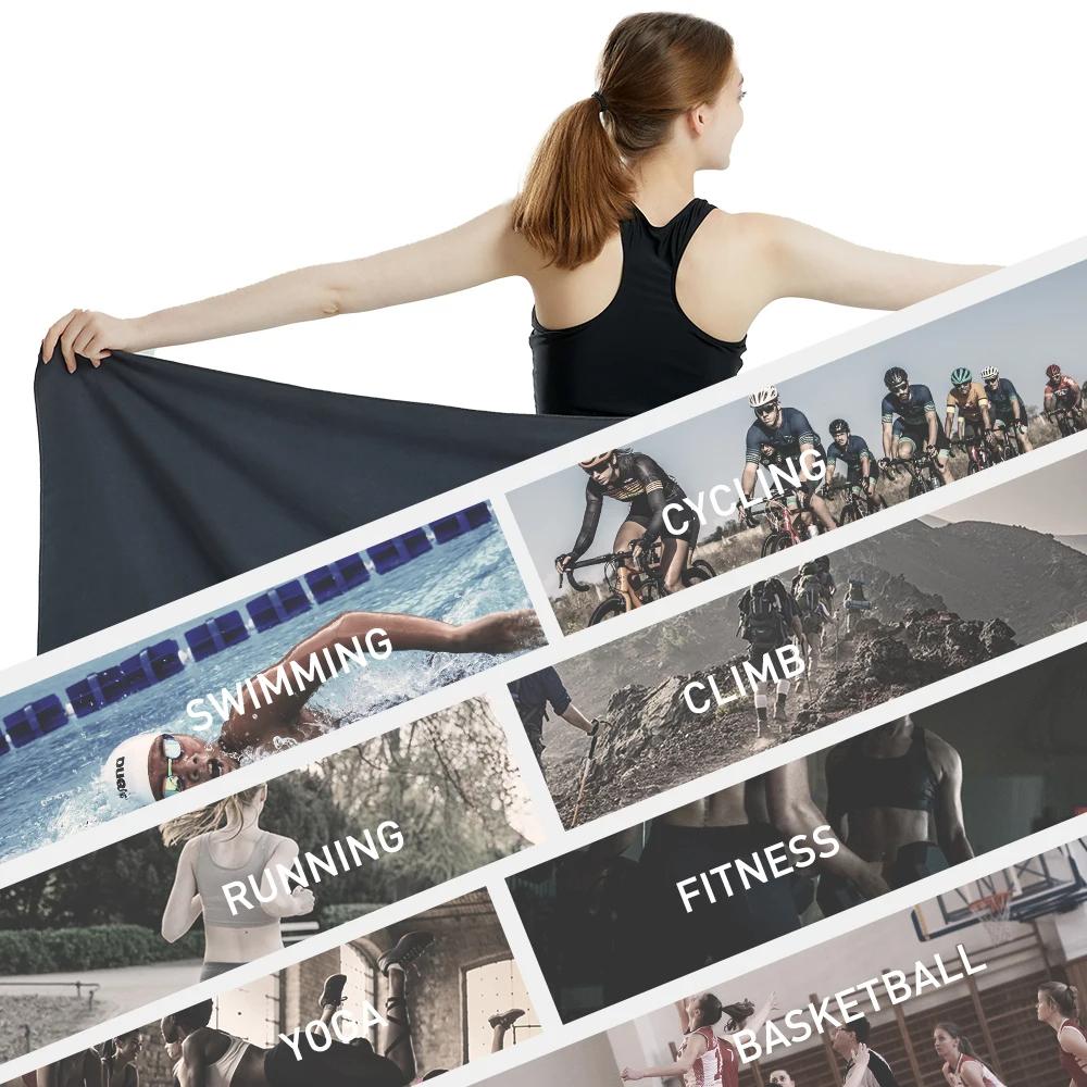 Microfiber Quick Dry Sandproof Towel | Lightweight Compact for Swim Yoga Gym Beach Travel Sports Accessories