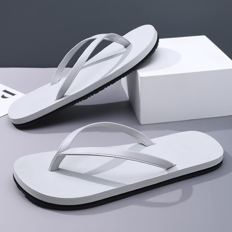 New men's flip-flops fashionable outer wear rubber non-slip personalized fashion pinch feet beach summer slippers men