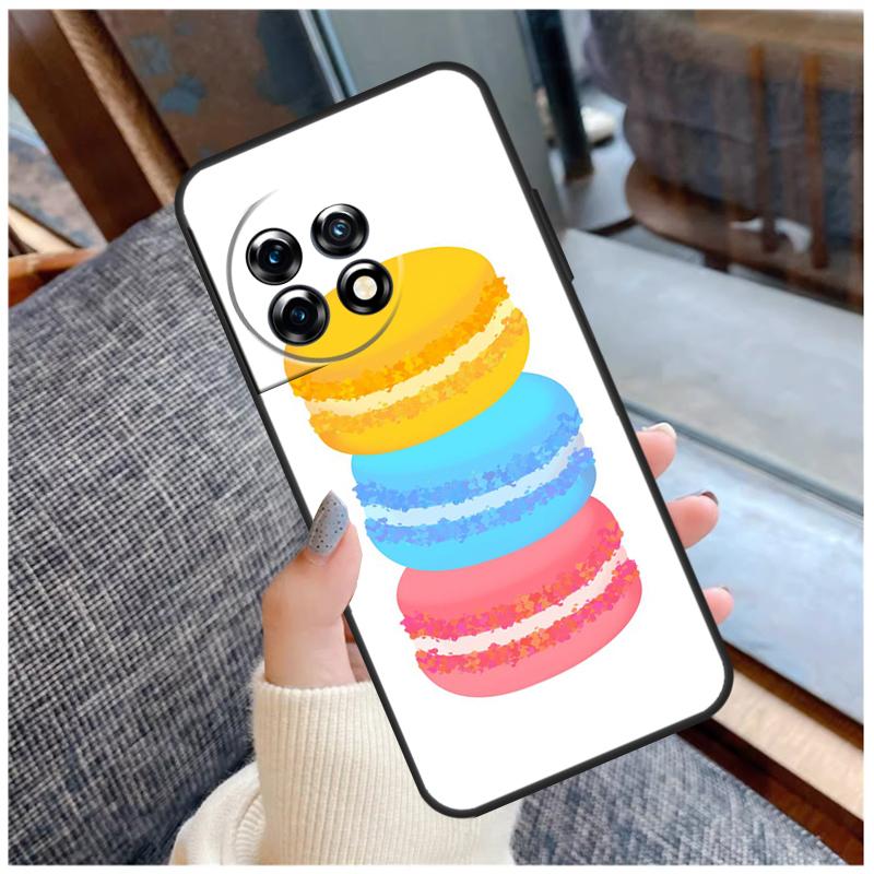 Dessert ice Cream Macaron Food Case For OnePlus 15 12R 13R 13T 10T 8T 13 12 11 10 Pro Nord 5 CE 2 3 4 Lite N20 N30 Coque