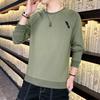 New Men's Korean Style Loose Teenager Student Jacket Casual Round Neck Comfortable Long Sleeve Pullover