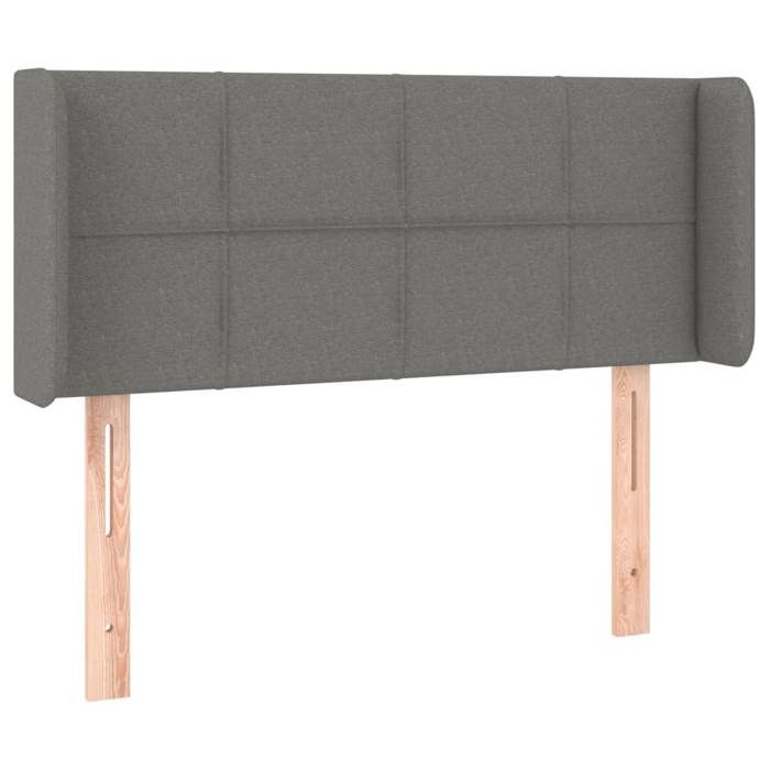 VidaXL Tête de Lit à LED Meuble de Chambre à Coucher Accessoire de Lit Simple Tête de Cadre de Lit Intérieur Gris Foncé 3123211