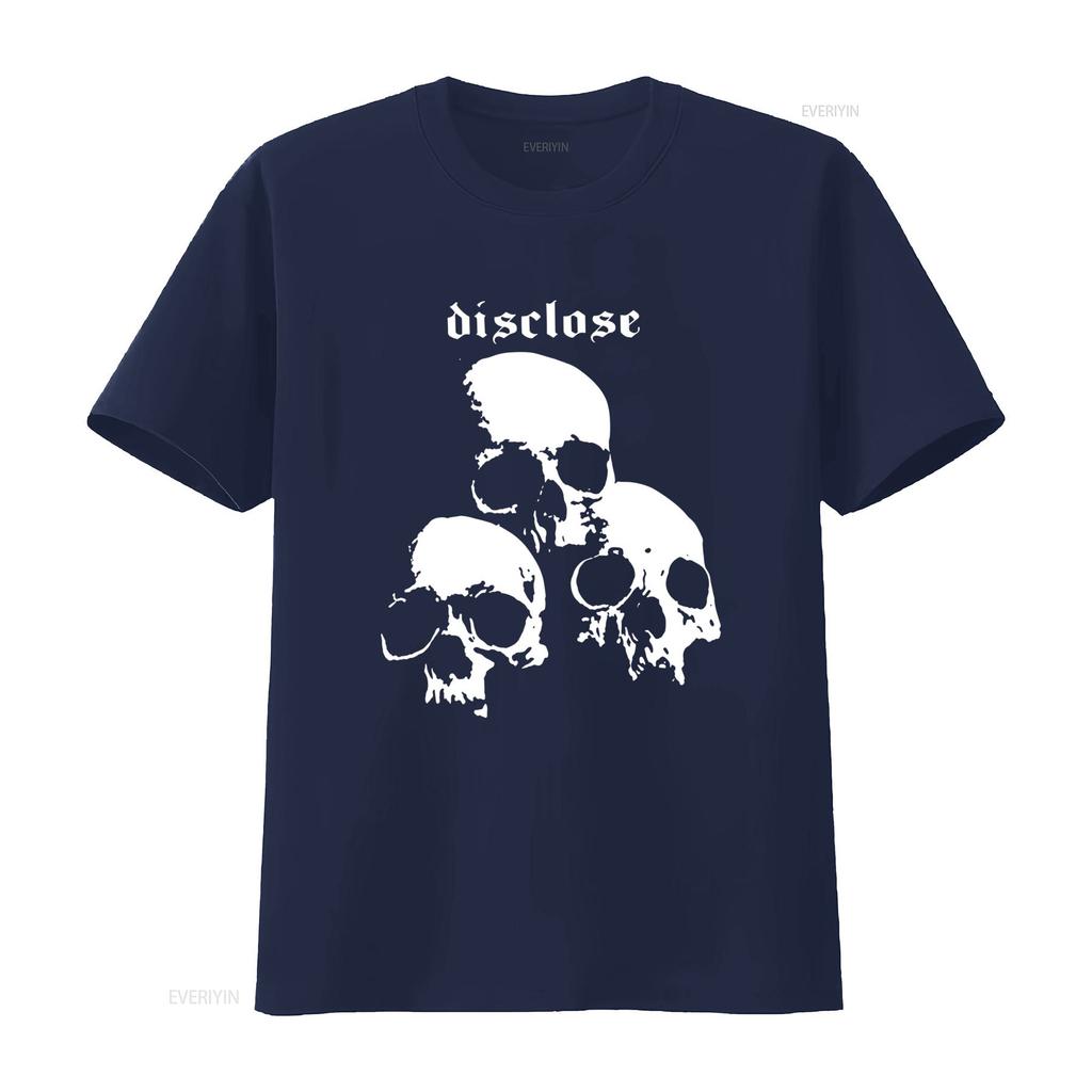 DISCLOSE Gothic Skulls Print T Shirt for Streetwear Fashion Casual vintage Washed fashion designer clothes Unisex Stylish
