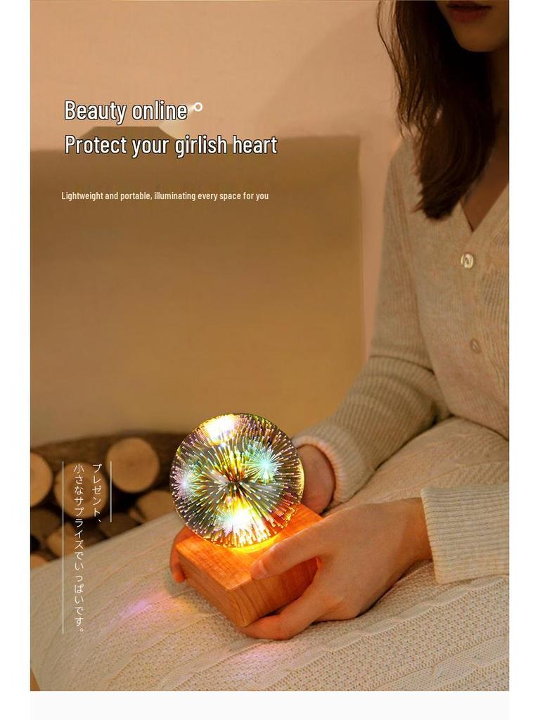 Creative Romantic Starry LED Night Light - USB Plug-In Bedroom Bedside Lamp