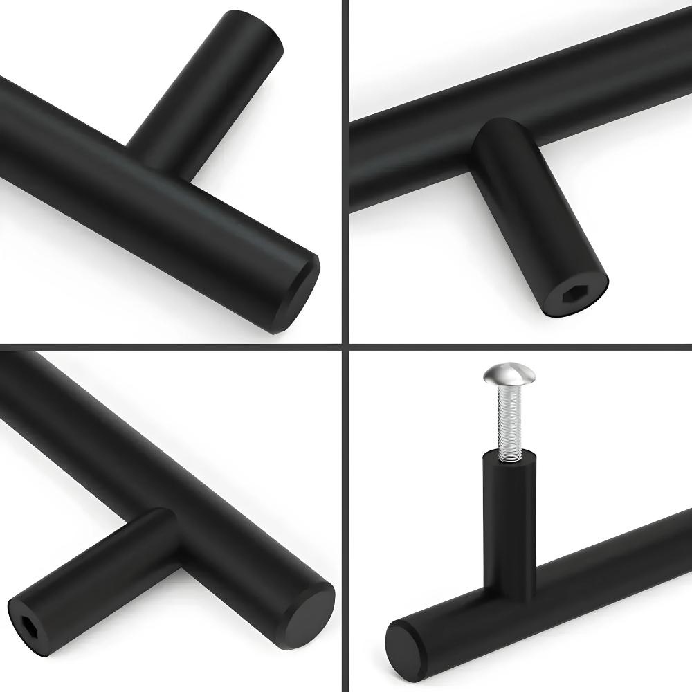 Kitchen railing furniture handle drawer cabinet black matt retro loft 96mm