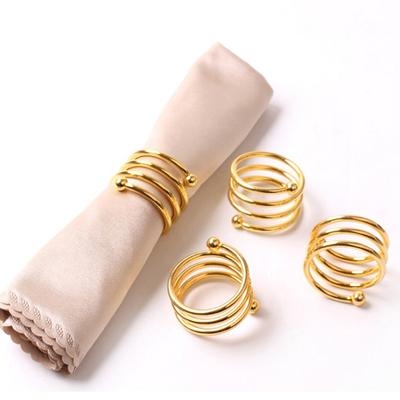 1Pc Creative Metal Napkin Ring Button Ring Napkin Western Buckle Napkin Ring