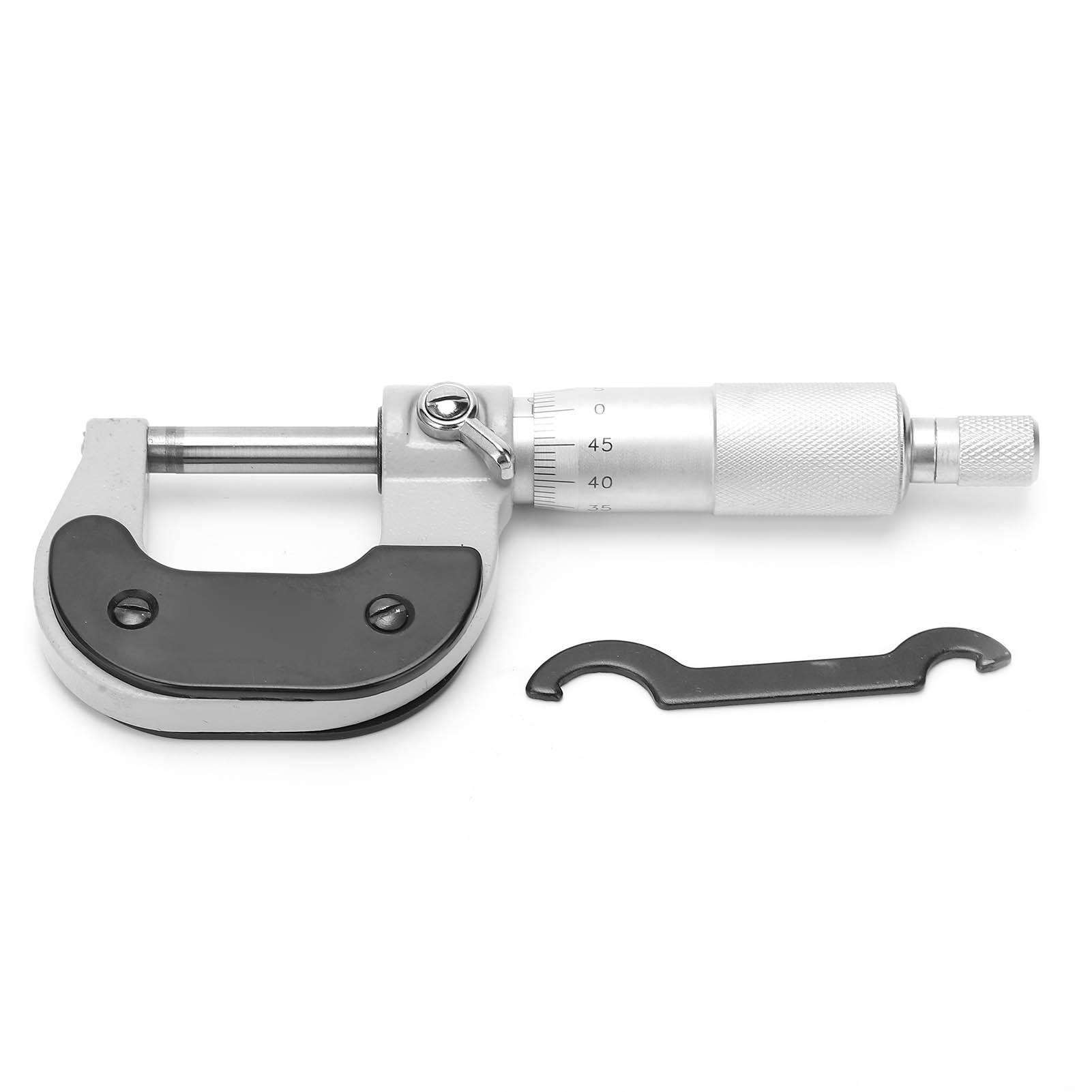 

Микрометр для измерения наружного диаметра, спиральный индикатор из хромованадиевой стали с ключом 025мм