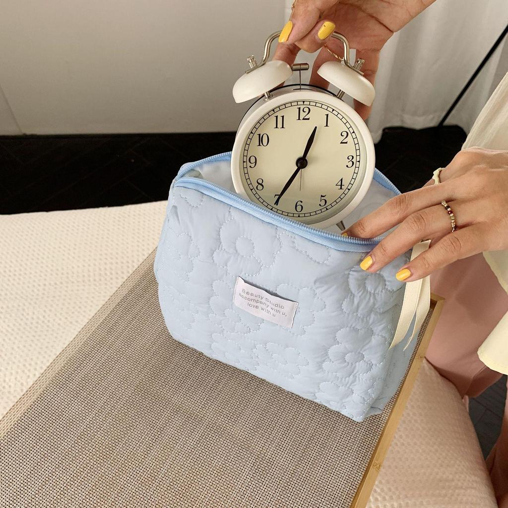 Women Candy Color Soft Washing Storage Bag Large Capacity Carrying Cosmetic Bag