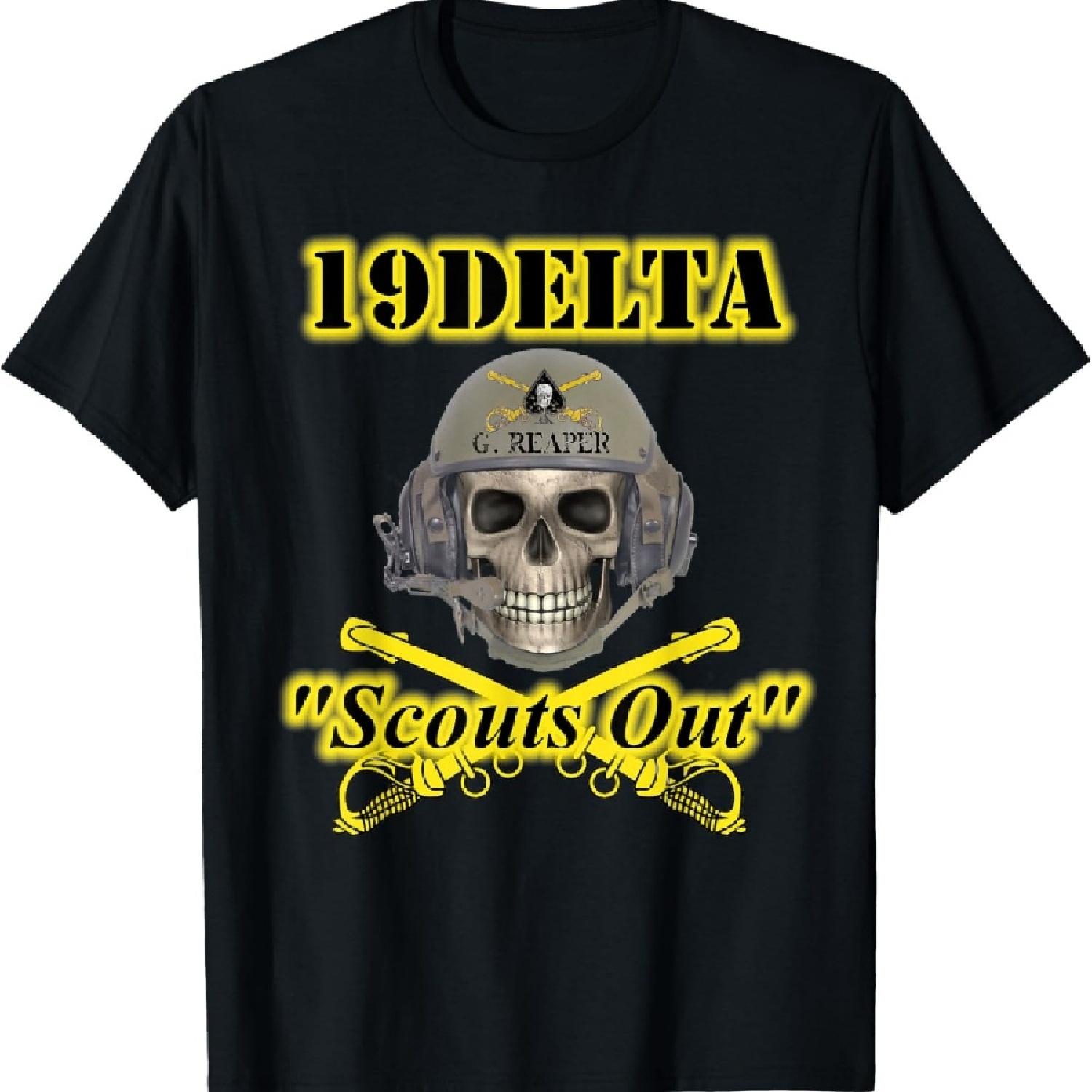

Army Cavalry Scouts MOS - veterans - Skull design on front T-Shirt XXXXXL
