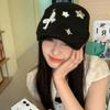 Cotton Retro Star Forward Berets Korean Style Female Artist Hat Japanese Y2k Painter Hat  Girls