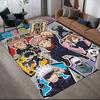 Spliced Jujutsu Kaisen Pattern Square Carpet,Area Rug,Carpet Rug for Living Room Bedroom Sofa Playroom Decor,Non-slip Floor Mat