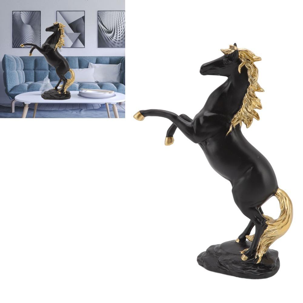 Desktop Standing Horse Figurine Resin Standing Horse Statue Standing Horse Decoration  Home