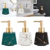Bathroom Vanity Marble Imitated Ceramic Dish Soap Lotion Dispenser 260ml Pump Bottle Container Refillable