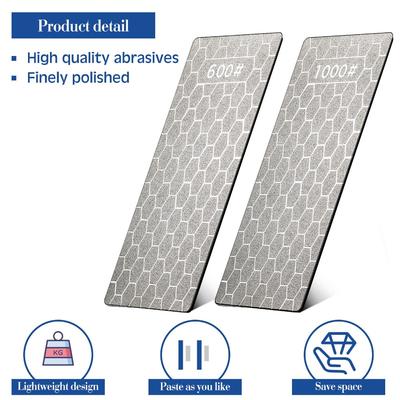 600/800/1000 Grit Diamond Sharpening Stone Knife Sharpening Stone with Extra Fine/Coarse Plate and Non-slip Base