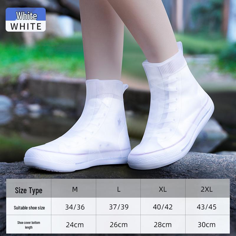Unisex Waterproof Non-Slip Silicone Rain Boots - Wear-Resistant Overshoes for Mountaineering