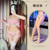 Night listening fragrance lingerie women's sexy lace three-point pajamas mesh open crotch free perspective set