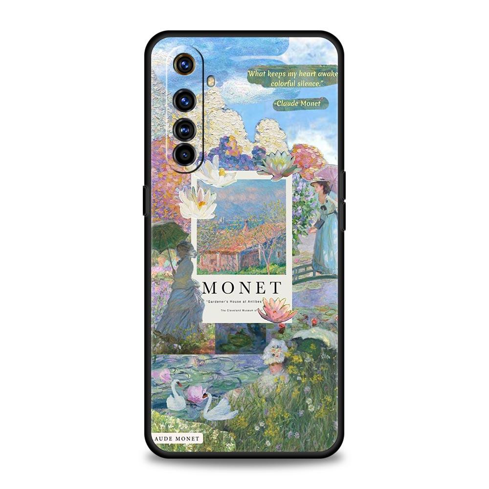 

Чехол для телефона Realme 12 11 10 9 8 5G 7 6 GT5 GT3 GT2 Pro Plus C21 C11 C25 C35 для Realme GT Neo 2 3 3T 5 Чехол Claude Monet Art For Realme 6 Pro