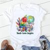 Hot Selling Women's Top Hot Selling Love Personality Pattern Printed Short-sleeved T-shirt Women Summer polyester fabric