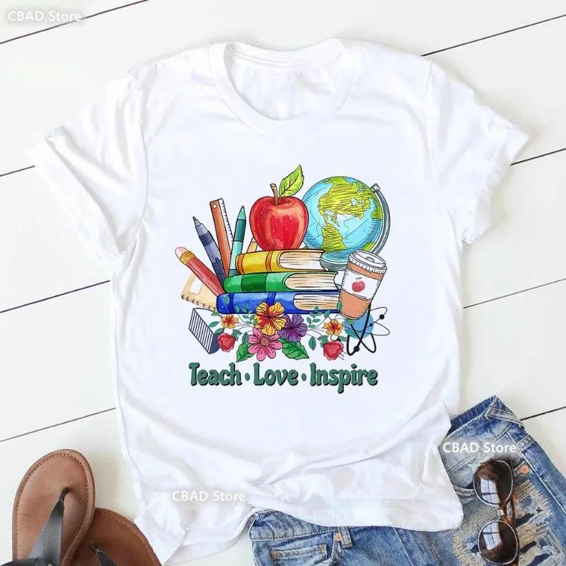 Hot Selling Women's Top Hot Selling Love Personality Pattern Printed Short-sleeved T-shirt Women Summer polyester fabric