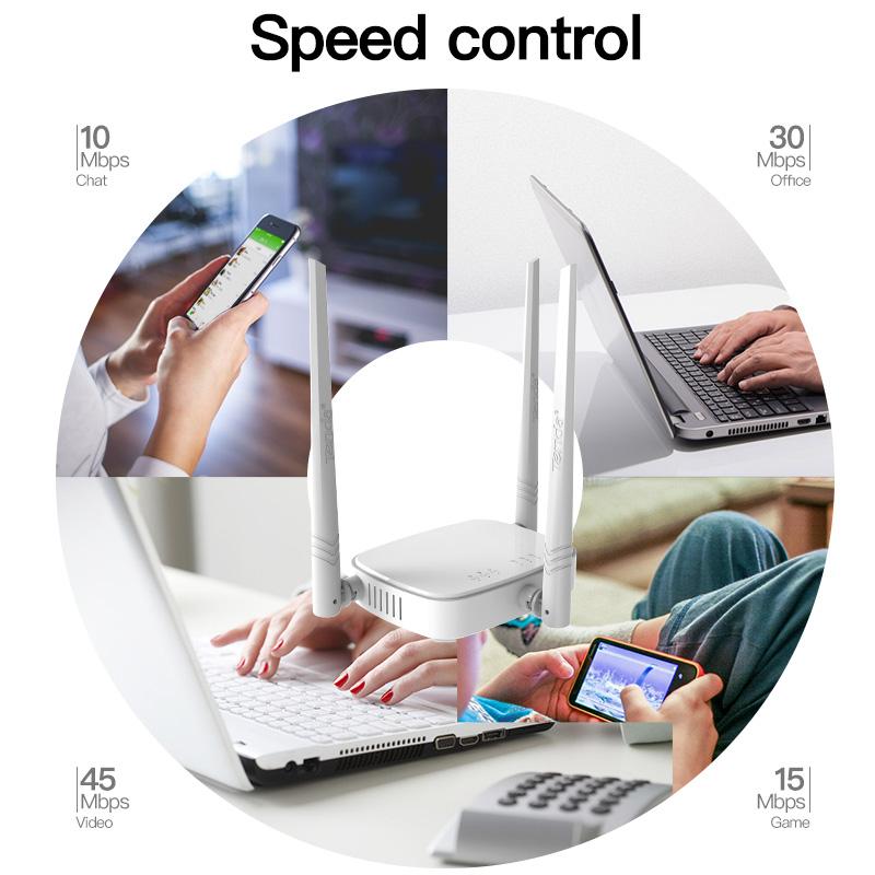 Tenda N318 300 Mbps Routeur WiFi Sans Fil Répéteur Wi-Fi, Micrologiciel Russe + Micrologiciel Multilingue, routeur/WISP/répéteur/modèle AP