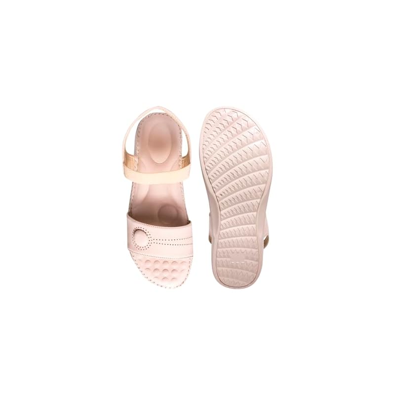 Женские босоножки на блочном каблуке Shoetopia 7 UK персиковый