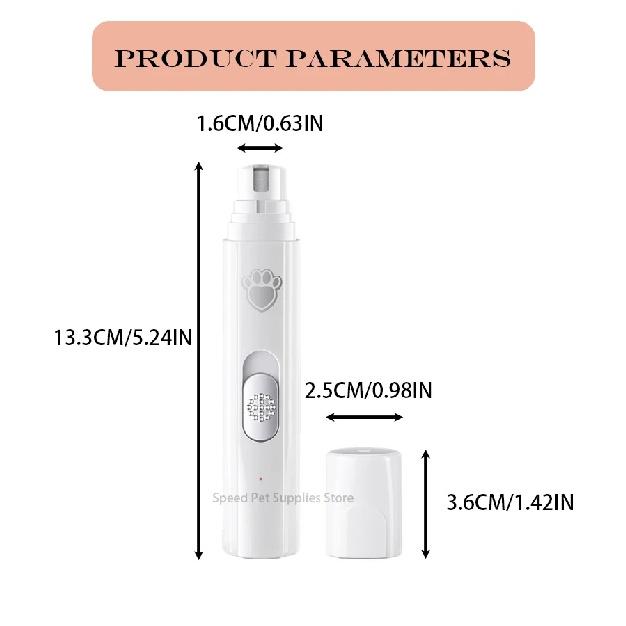 Electric Dog Nail Grinder Pet Nail Clipper USB Rechargeable Pet Nail Trimmers Painless with Polisher Wheel for Small/Large Pets