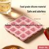 Silicone Ice Cube Tray with Lid: 4-Grid Frozen Soup & Food Storage Box