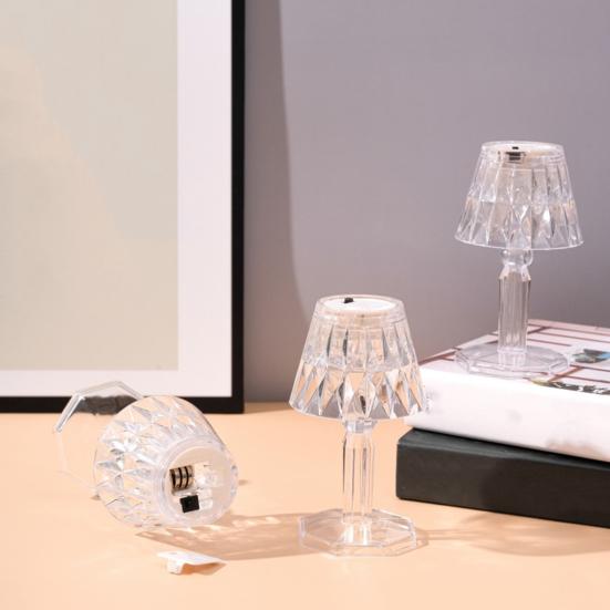 Creative Crystal LED Table Lamp Mini Night Light Bedroom Dorm Bedside Atmosphere Light Desktop Decorative Ornament