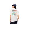 Li-Ning Letter Print Casual Crew Neck Pullover Short Sleeve T-Shirt Men Tops Off-White AHSU017-3