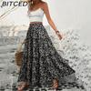BITCED Women's Fashion Casual Floral Print Summer Spring Skirt
