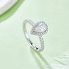 Jewelry Supplier Women Promise Pear Cut 925 Sterling Silver 1CT Moissanite Ring With Gra Certificate