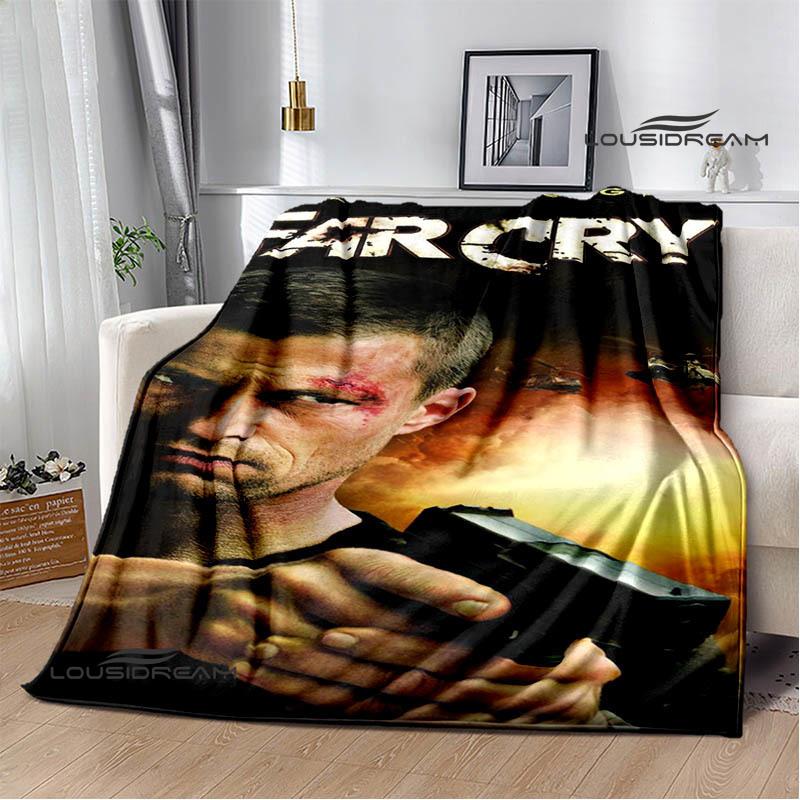3D Spel Farcry Cartoon bedden met print Flens Warme deken zachte en comfortabele deken picknickdekens verjaardagscadeau