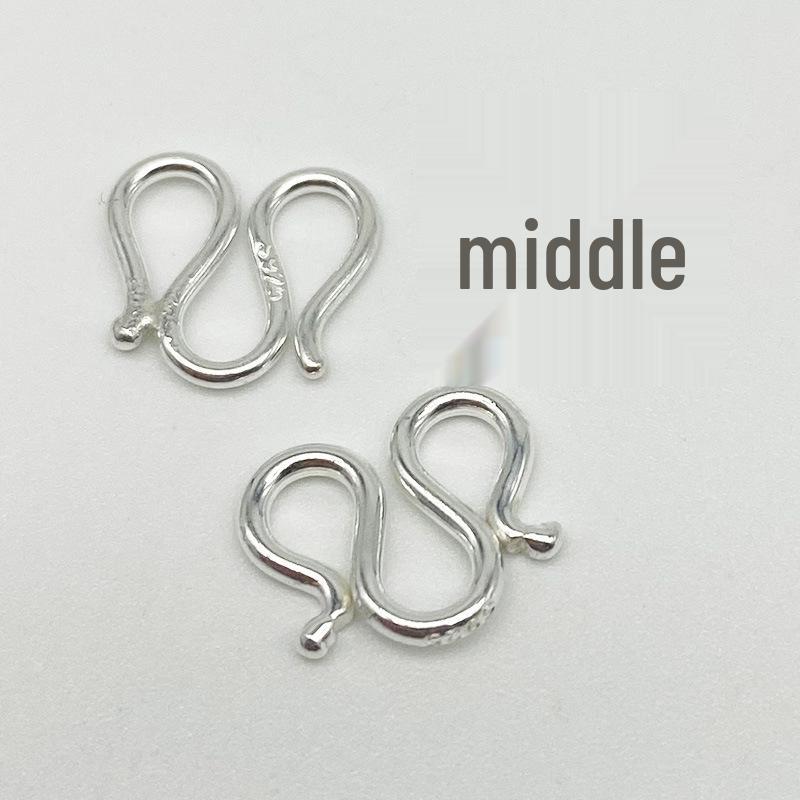 Yansheng S925 Sterling Silber W- und M-förmige Schmuckverschlüsse Zubehör für Halsketten und Armbänder