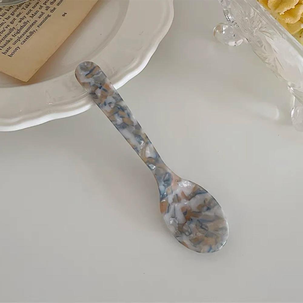 Cuchara de Postre Francesa Estilo Ins Original Cuchillo para Mermelada Mantequilla Vajilla Cuchara de Plástico Vajilla Encantadora Lindo Juego de Cuchara y Tenedor