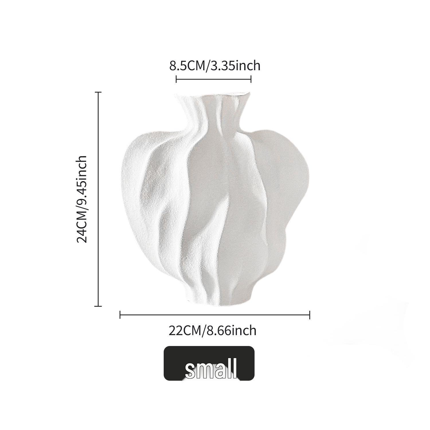 Wabi-Sabi Ceramic Vase: Zen-Inspired, Irregular Artistic Design for Luxurious Living Room Flower Arrangements