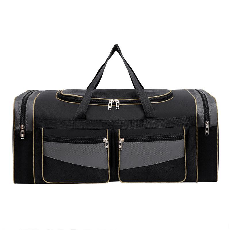 

Travel bag Large capacity hand-held men s and women s luggage One shoulder moving bag Quilt Large storage bag Duffel bag чорний