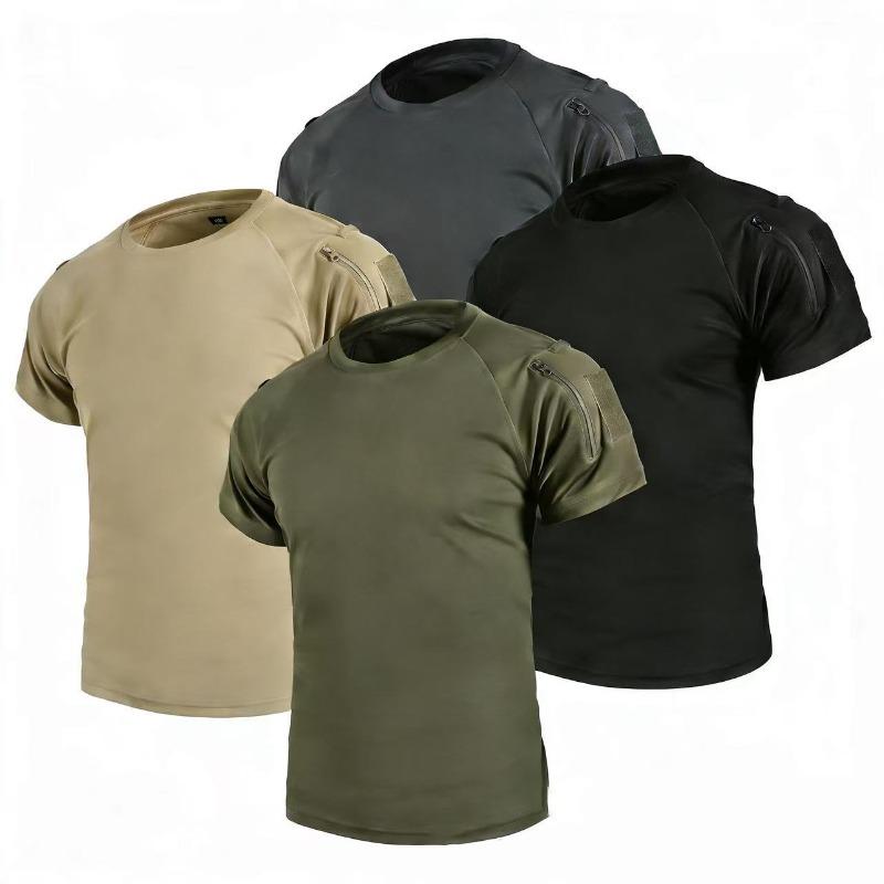 Men's Summer T Shirt Camping Hiking Trekking Fishing Training Running Gym Breathable Pullover Climbing Casual Cargo Shirts