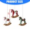 2Pcs Christmas Tree Hanging Ornament Resin Horse Figurine Hanging Decorations For Mantels Tabletop Holiday Decoration
