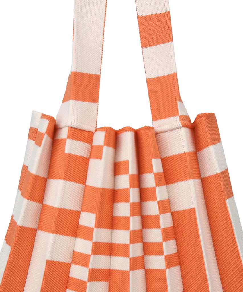 Pleatsmama Tote Bag Grid Orange