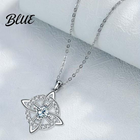 Ancient Symbolism Jewelry Celtic Knot Necklace Witches Birthstone Sparkling Symbol