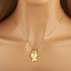 Nidin New Fashion Women's Minimalist Textured Fish Pendant Necklace Tone Animal Jewelry for Everyday Wear Perfect Gift for Her