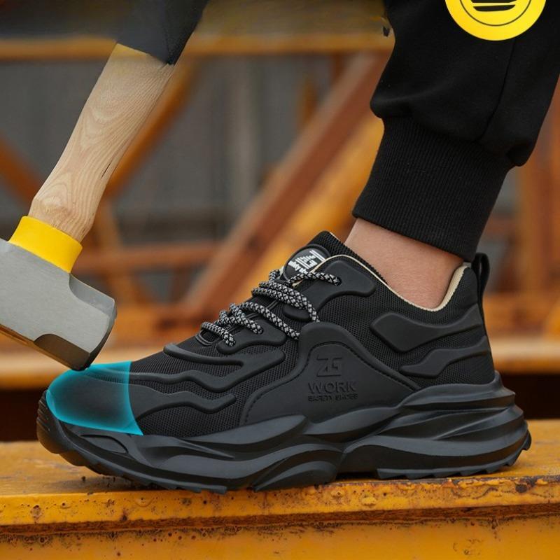 Fashion Men Safety Shoes Sneakers Anti-smashing Industrial Working Boots Puncture Proof Indestructible Work Shoes Men Boots