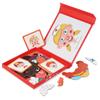 Wooden Jigsaw Magnetic Blocks Puzzle Book Board with Cards Face Change Clothing Change Marine Life Kids 3D Puzzle Toys Gifts