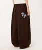 BOUNDARY Twin Crossbody Patch Long Sweatpants [Brown]