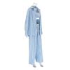 Casual Striped Lapel Women Shirt Set Sexy Tube Lace Up High Waist Pants 2026 Spring Fashion Elegant Patchwork Female Tank Suit