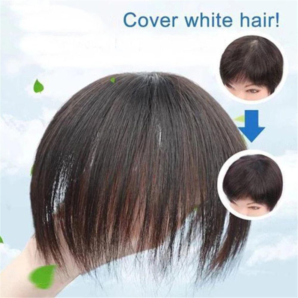 Beauty 100% Human Hair Wig Hair Styling Tool Thin Hairpiece Toupee Hair Topper Clip On Cranial Roof