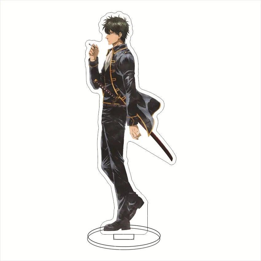Anime Gin Tama Hijikata Toshirou Okita Sougo Takasugi Game GINTAMA Acrylic Stand Doll Figure Model Plate Cosplay Toy for Gift