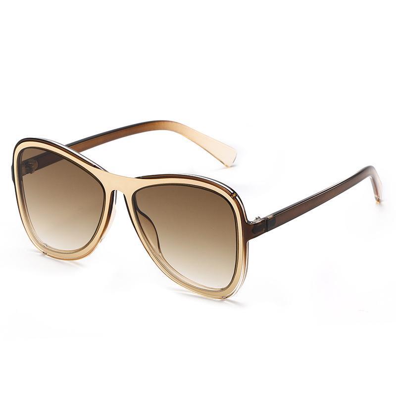 Retro Oversized Pilot Sunglasses with European-American Style